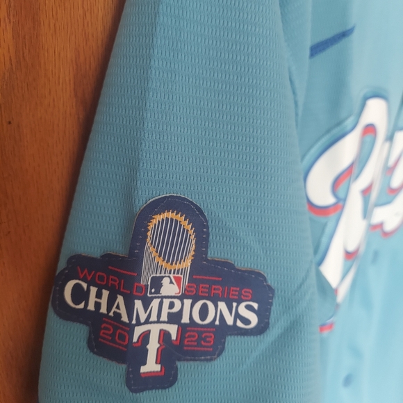 Adolis Garcia Texas Rangers Baby Blue Stitched Jersey. NWT & Ships Same Day - Picture 4 of 8